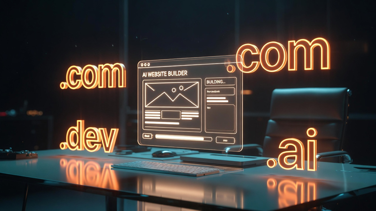 AI Website Builder with domain extensions